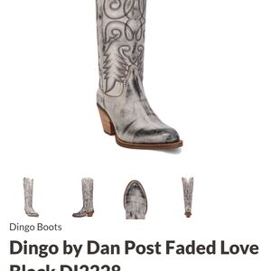 Dingo Black and Gray Western Boots